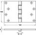 Projection Butt Hinge DPBW Brass Length x width: 100 x 150 mm max. clearance 82 mm self colour