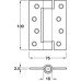 Butt Hinge Sprung 100 x 76 mm Steel Single action closes door automatically Polished chrome