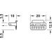 Rear Panel Connector Häfele Ixconnect RPC G 13/20 for press fitting into the groove Plastic For wood thickness: From 12 mm