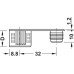 Connector Housing Zinc Alloy Rafix-20 With and without dowel with and without ridge with tightening element For wood thickness from 19 mm dim. A 9.5 mm drilling depth X 14.2+0.2 mm nickel plated