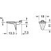 Shelf Support Plug in for Glass Shelves For Ø 5 mm Holes Nickel plated