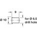 Socket Plug in for Ø 6.5 mm Hole for Use with Loop Shelf Support Nickel plated