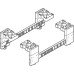 Plinth Drawer Fitting Set for Moulded Plastic Drawer System Plastic Black
