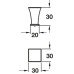 Knob with Backplate Zinc Alloy 30 x 30 mm Augusta Polished chrome