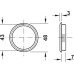 Ventilation Trim for Recess Mounting Ø 48 mm Plastic Round Ventilation area 4.3 cm2 white