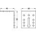 Mounting Bracket Steel with 2 Keyholes Nickel plated finish
