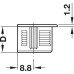 Connecting Bolt for Ø 5 mm Holes Rafix S20 With special thread Thread length 15 mm bright