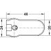 Connector Housing Zinc Alloy Rafix-20 With and without dowel with and without ridge with tightening element Without ridge or wood thickness from 16 mm dim. A 8.0 mm drilling depth X 12.7+0.2 mm nickel plated