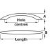 Bow Handle Zinc Alloy Fixing Centres 96-192 mm Manila Matt nickel fixing centres 128 mm