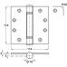 Butt Hinge 114 x 114 mm Grade 316 Stainless Steel Loadmaster ANSI hole pattern (template drilled) Square corners satin
