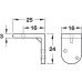 Angled Bracket Screw Fixing Plastic Brown