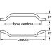Pull Handle Zinc Alloy Fixing Centres 96-320 mm Osaka Antique copper finish fixing centres 320 mm