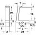 Shelf Retainer for Use with Plug in Shelf Support for 19 mm Shelf Thickness Transparent