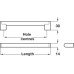 Boss Bar Handle Zinc Alloy/Steel Ø 14 mm Fixing Centres 128-909 mm Beulah Stainless steel fixing centres 160 mm hollow stainless steel tube