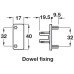 Connectors for Profiles Gola System B/C Dowel fixing