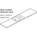 Worktop with Integrated Stainless Steel Sink Ice Blue Solid Surface Minerva® 3050 x 650 x 25 mm left hand single bowl sink