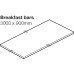 Timber Worktop for Breakfast Bar Rustic Oak 3000 x 900 x 40 mm