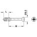 Connecting Bolt Steel with Special Thread and Bolt Head Ø 6.5 mm Minifix M100 Drilling distance B: 24 mm bright