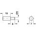 Shelf Support Plug in for Wooden Shelves and Ø 5 mm Hole with Stop for wooden shelves Brass plated