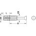 Spreading Bolt for Ø 8 mm Hole with Harpoon Thread Minifix C100 With special thread zinc alloy Drilling distance B: 24 mm
