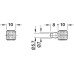 Dowel Connector Plug-In Natural-Coloured Nylon For release fastenings 3-piece knock down concealed fastening