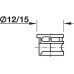 Connector Housing without Rim Zinc Alloy Minifix 15 For wood thickness from 19 mm drilling depth x 14.0+0.5 mm dim. A: 9.5 mm bright