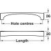 Pull Handle Zinc Alloy Fixing Centres 160-320 mm Lama Polished chrome finish fixing centres 320 mm
