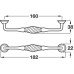 D Pull Handle Zinc Alloy Fixing Centres 160 mm Twister Antique pewter