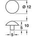 Shelf Support Buffer Rubber for Glass Shelves Black