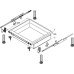 Under Oven Drawer Set with Moulded Plastic Drawer and Runners Ninka Aluminium/grey coloured For cabinet width 600 mm