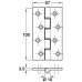 Butt Hinge DPBW Brass Square corners Length x width: 100 x 67 mm chrome plated