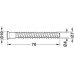 One-Piece Connector with Ø 10 mm Head for Ø 5 mm Drill Hole Confirmat Steel with cross slot Length 70 mm Size 3 drilled galvanized