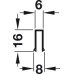 Clip on Profile Length 4000 mm Silver coloured (E6/EV1)