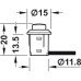 LED Push Switch Ø 14 mm  for use with Loox LED Lights Black finish