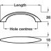 Bow Handle Zinc Alloy Fixing Centres 96-128 mm Elmer Stainless steel effect fixing centres 128 mm