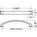 Bow Handle with Backplate Zinc Alloy Fixing Centres 128-160 mm Augusta Stainless steel effect fixing centres 160 mm
