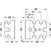 Universal Bracket Steel for System Varianta 32 Series-Drilled Holes Steel Bright galvanized