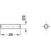 Shelf Support Plug in for Wooden Shelves for Ø 5 mm Hole and Side Panel Installation Steel Brass plated