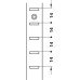 Shelf Support Strip Screw Fixing Aluminium 20 x 8 mm Intervals 14 mm 14 mm intervals dimensions 20 x 8 mm Length 3500 mm silver coloured anodized