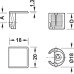 Shelf Connector Zinc Alloy Support Plastic Boss Insert TAB For wood thickness from 16 mm Dim. A 8.0 mm drilling depth X 13.0 mm nickel plated