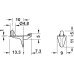 Shelf Support Plug in for Wooden Shelves and for Ø 5 mm Holes Zinc alloy Nickel plated