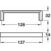 Pull Handle Zinc Alloy Fixing Centres 128 mm Jutland Stainless steel effect