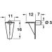 Shelf Support Plug in for Ø 5 mm Hole for Wooden Shelves Plastic Transparent