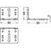 Mounting Bracket Steel with 2 Keyholes Nickel plated finish