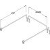Gallery Rail Set to Make Standard Drawer into a High Sided Drawer Steel Chrome plated For cabinet width 500 mm width 358 mm