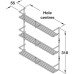 Spice and Packet Rack Three Tier Mesh or Linear Wire Depth 55 mm Hole centres 400 mm linear