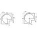 Carousel Set Cream-White Plastic Three-Quarter Circle for Corner Unit Suitable for 800 x 800 mm corner cabinets Spindle height 708-754 mm