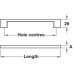 D Pull Handle Zinc Alloy Fixing Centres 96-320 mm Lincoln Stainless steel effect fixing centres 96 mm