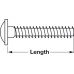 Connecting Screw  with Combi Slot for PZ2 Cross Slot or Flat-Bladed Screwdrivers M4 Thread Zinc plated Length 23 mm