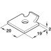 Shelf Support Stud Single for Use with Raised Bookcase Strip Electro brassed